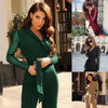 Elegant Sleeve Wide Romper