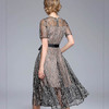 Lace Up Pieces Dress