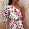 One Floral Party Shoulder Dress