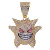 Personalized Gengar Pendant Necklace Men With Tennis Chain Hip Hop/Punk Gold Silver Color Charms Chain Jewelry Gifts