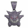 Personalized Gengar Pendant Necklace Men With Tennis Chain Hip Hop/Punk Gold Silver Color Charms Chain Jewelry Gifts