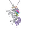 Cute Unicorn Necklace Fashion Cartoon Horse Jewelry Accessories For Girls Children Kids Women Party Animal Pendant Bracelet Set