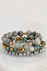 STONE & CRYSTAL BEAD 3 BRACELET SET
