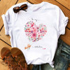 Female T-shirt Romantic Heart Shaped Flowers Vogue Kawaii Harajuku T-Shirt Women Summer Casual Tshirts Korean Style Graphic Tops Female T-shirt Romantic Heart Shaped Flowers Vogue Kawaii Harajuku T-Shirt Women Summer Casual Tshirts Korean Style Graphic Tops