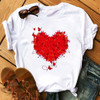 Female T-shirt Romantic Heart Shaped Flowers Vogue Kawaii Harajuku T-Shirt Women Summer Casual Tshirts Korean Style Graphic Tops Female T-shirt Romantic Heart Shaped Flowers Vogue Kawaii Harajuku T-Shirt Women Summer Casual Tshirts Korean Style Graphic Tops