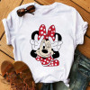 Maycaur Casual Women T-shirts Cute Micky Red Heart Shirts Graphic Tees Mouse T Shirts Hipster Female T Shirt Female Tshirt Femme