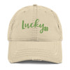 Lucky Distressed Dad Hat