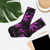 Pink Cannabis Leaf Socks