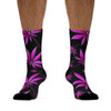 Pink Cannabis Leaf Socks