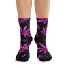 Pink Cannabis Leaf Socks