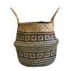 Foldable Handmade Storage Basket Folding Wicker Rattan Seagrass Belly Straw Garden Flower Pot Planter Laundry Basket