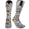 Route 66 Casual Crew Sock Novelty Printed Athletic Travels Funny