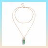 Crystal Stone Pendant Choker Necklace (9 colors)