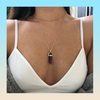 Crystal Stone Pendant Choker Necklace (9 colors)