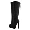 Women's Sexy Platform Zip 16cm High Heel Stiletto Stretch Over The Knee High Boot  plus size US5~US15  women boots