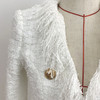 HIGH QUALITY Newest 2020 Fall Winter Designer Jacket Women's Lion Buttons Tassel Tweed Fringed Jacket Coat