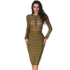 New Spring Celebrity Party Dress Women Knee Length Bodycon Dresses Sexy Mesh Long Sleeve Beaded Bandage Dresses New Spring Celebrity Party Dress Women Knee Length Bodycon Dresses Sexy Mesh Long Sleeve Beaded Bandage Dresses