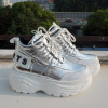 Women's Chunky Sneakers Fashion Brand Women Platform Sneaker Comfort  Casual Woman Dad Shoes Ladies Footwear Silver