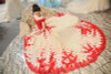 luxury sexy evening dress gowns vestidos de festa longo vestido longo de festa para casamento avondjurk red lace flowers