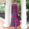 Women Long Sleeve Long Maxi Autumn Winter Dress Elegant Boho Fashion Good QualityFloral Jacquard Vintage Dress