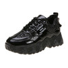Spring Women Casual Shoes Chunky Sneakers Shoes Breathable Bling Black Vulcanized Shoes Woman Lace Up Basket Femme Scarpe Donna