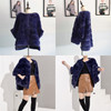 Wine Purple Coat Women Leather Jacket Rex Rabbit Fur Jacket Real Fur Coat Women Plus Size Winter Coat Women Jacket