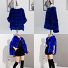 Wine Purple Coat Women Leather Jacket Rex Rabbit Fur Jacket Real Fur Coat Women Plus Size Winter Coat Women Jacket