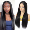 4X4 Lace Closure Human Hair Wigs Pre Plucked Brazilian Virgin Straight Lace Front Hair Wig 150%