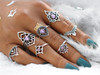 Purple Tibetan Inspired Flower Ring Set