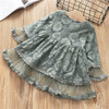 Toddler Girls Dress for Fall Autumn Mustard Grey Pink Boho Outfit