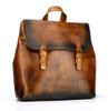 Handmade wiping vintage  backpack men women real leather cowhide leather backpack casual travel backpacks