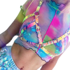 Mesh Festival Short Sleeve Turtleneck Crop Top (Multiple Colors)