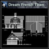 【Architecture CAD Projects】Dream French Town Architecture Design CAD Blocks,Plans,Layout