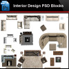 ★Photoshop PSD Blocks-Interior Design PSD Blocks-Sofa PSD Blocks