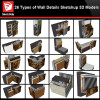 【Best 26 Types of Wall Details Sketchup 3D Detail Models】 (★Recommanded★)