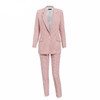 Plaid double breasted women blazer suit set Long sleeve office ladies pant suits female Casual streetwear trouser suit