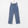 Women Vintage High Waist Straight Leg Jeans Blue Wide Leg Jean
