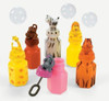 24 ZOO Animal Jungle Characters Bubble Bottles Lion Zebra Giraffe Monkey Tiger Elephant