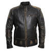 Vintage Motorcycle Jacket Men Leather Jacket 100% Cowhide Genuine Leather Jackets Mens Biker Coat Moto Jacket 5XL 090