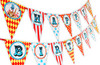 Big Top Circus Happy Birthday Banner Pennant