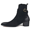 Genuine Cow Leather Suede high heel Men Boots high top Zipper fashion British style fashion men's Chelsea Boots  Hot Sales