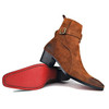 Genuine Cow Leather Suede high heel Men Boots high top Zipper fashion British style fashion men's Chelsea Boots  Hot Sales