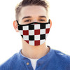 Black Red White Checker Mouth Mask