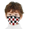 Black Red White Checker Mouth Mask