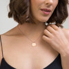 Faith Cross Engraved Silver Disc Necklace