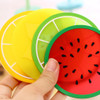10PCS Coaster Fruit Shape Silicone Cup Pad Slip Insulation Mat Drink Holder