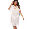 BKNING Kaftan Beachwear Tunic Women Sundress Swimsuit Cover Up Bohemia Crochet