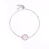 Colorful Rainbow Zircon 26 Letter Adjustable Initial Bracelet Snake Chain