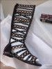 Latest Women Gladiator Sandals Fashion Rivet Summer Long Boots Open Toe Real Leather Hollowed out Designer Sandals