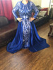 Hot sale Elegant Muslim Green Long Sleeves Evening Dresses With Detachable Train Sequin Bling Moroccan Kaftan Formal Party Gown